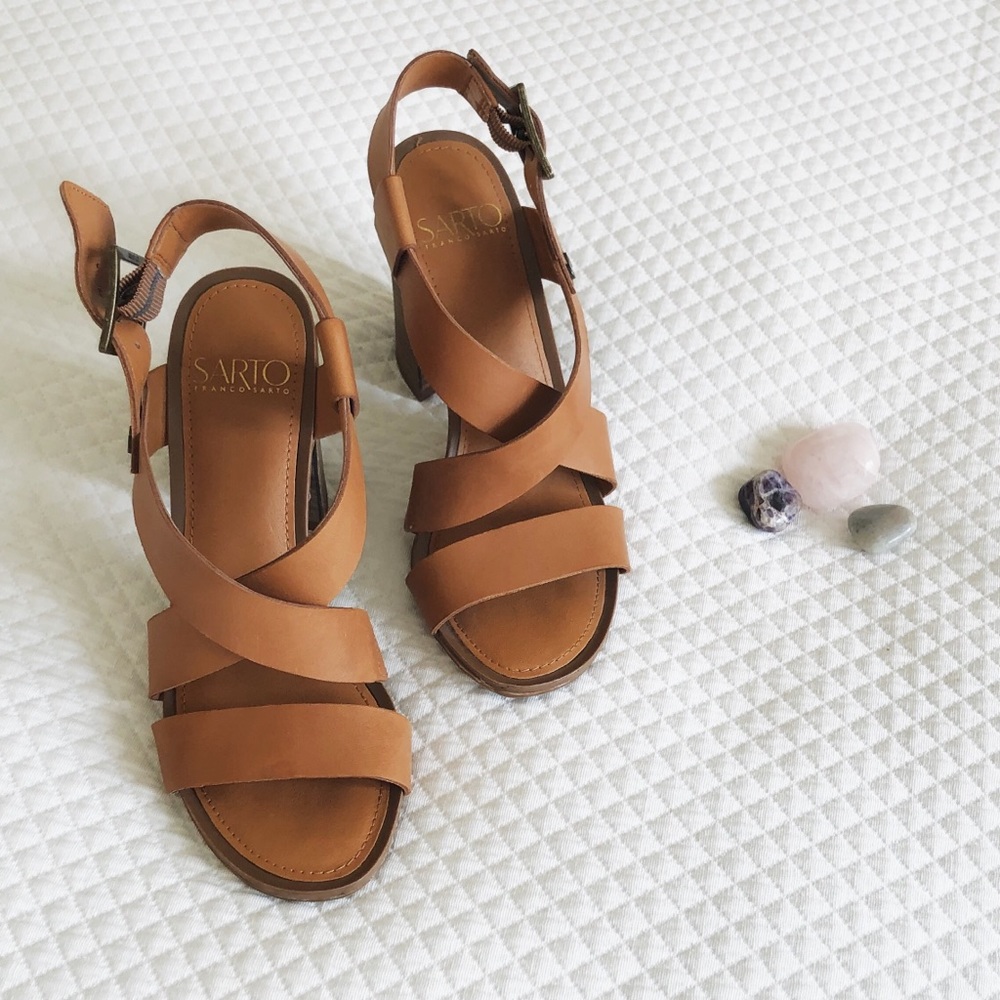 Caramel Franco Sarto sandal heels
